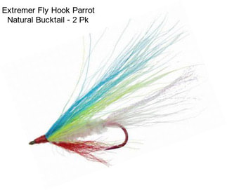 Extremer Fly Hook Parrot Natural Bucktail - 2 Pk