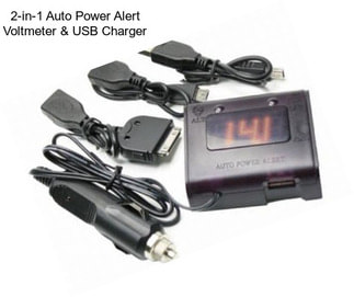 2-in-1 Auto Power Alert Voltmeter & USB Charger