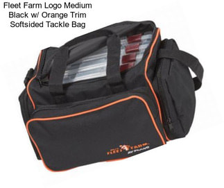 Fleet Farm Logo Medium Black w/ Orange Trim Softsided Tackle Bag