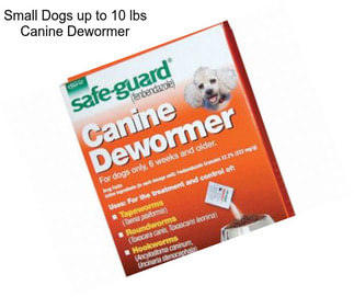 Small Dogs up to 10 lbs Canine Dewormer