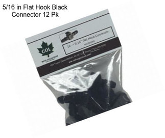 5/16 in Flat Hook Black Connector 12 Pk