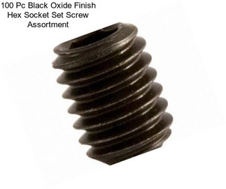 100 Pc Black Oxide Finish Hex Socket Set Screw Assortment
