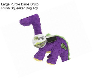 Large Purple Dinos Bruto Plush Squeaker Dog Toy