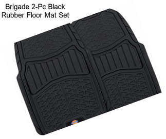 Brigade 2-Pc Black Rubber Floor Mat Set
