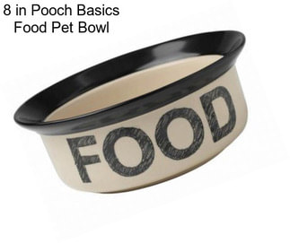 8 in Pooch Basics Food Pet Bowl