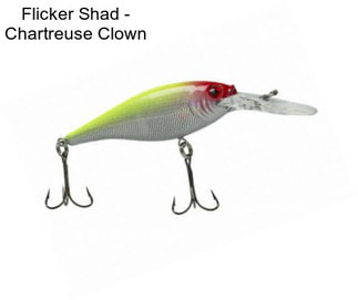 Flicker Shad - Chartreuse Clown
