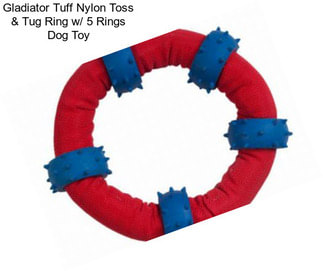 Gladiator Tuff Nylon Toss & Tug Ring w/ 5 Rings Dog Toy