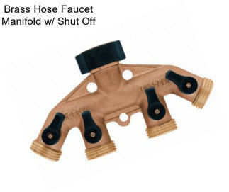 Brass Hose Faucet Manifold w/ Shut Off