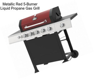 Metallic Red 5-Burner Liquid Propane Gas Grill