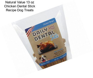 Natural Value 13 oz Chicken Dental Stick Recipe Dog Treats