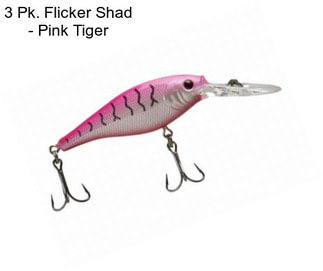 3 Pk. Flicker Shad - Pink Tiger