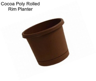 Cocoa Poly Rolled Rim Planter