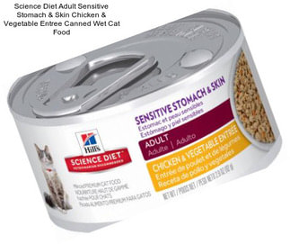 Science Diet Adult Sensitive Stomach & Skin Chicken & Vegetable Entree Canned Wet Cat Food