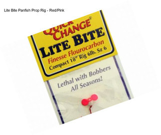 Lite Bite Panfish Prop Rig - Red/Pink