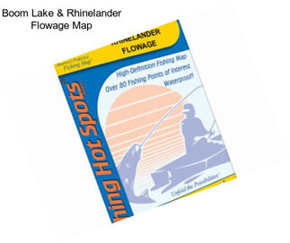 Boom Lake & Rhinelander Flowage Map