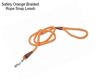 Safety Orange Braided Rope Snap Leash