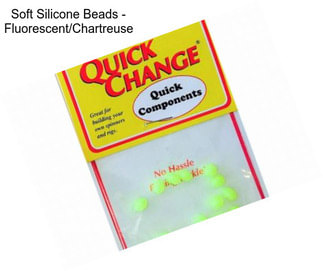 Soft Silicone Beads - Fluorescent/Chartreuse