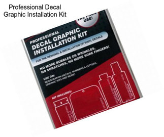 Professional Decal Graphic Installation Kit