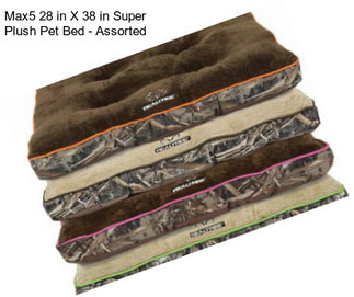 Max5 28 in X 38 in Super Plush Pet Bed - Assorted