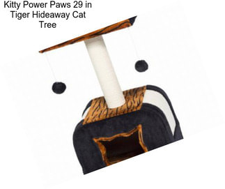 Kitty Power Paws 29 in Tiger Hideaway Cat Tree