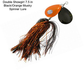 Double Showgirl 7.5 in Black/Orange Musky Spinner Lure