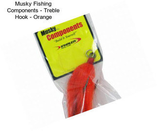 Musky Fishing Components - Treble Hook - Orange