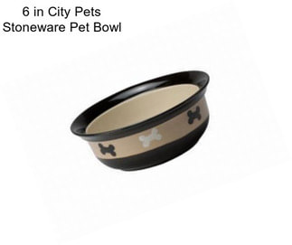 6 in City Pets Stoneware Pet Bowl