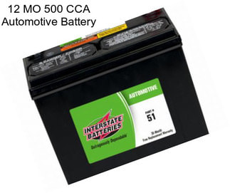 12 MO 500 CCA Automotive Battery