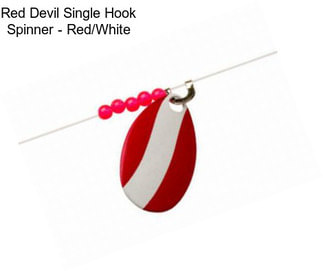 Red Devil Single Hook Spinner - Red/White