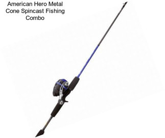 American Hero Metal Cone Spincast Fishing Combo