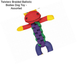 Twisterz Braided Ballistic Bodies Dog Toy - Assorted