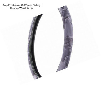 Gray Freshwater Cell/Green Fishing Steering Wheel Cover