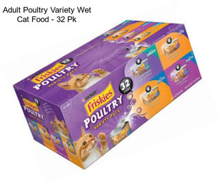 Adult Poultry Variety Wet Cat Food - 32 Pk