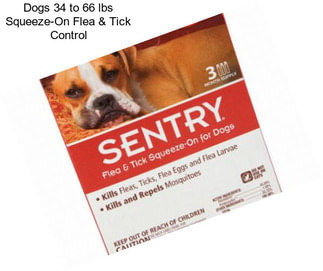 Dogs 34 to 66 lbs Squeeze-On Flea & Tick Control