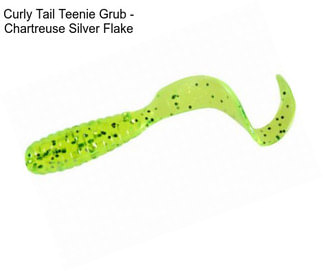 Curly Tail Teenie Grub - Chartreuse Silver Flake