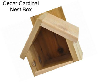 Cedar Cardinal Nest Box