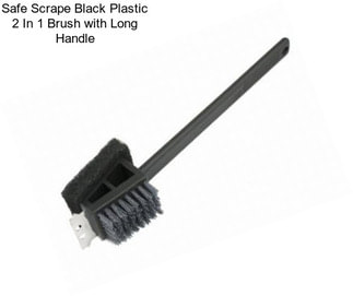 Safe Scrape Black Plastic 2 In 1 Brush with Long Handle