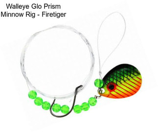 Walleye Glo Prism Minnow Rig - Firetiger