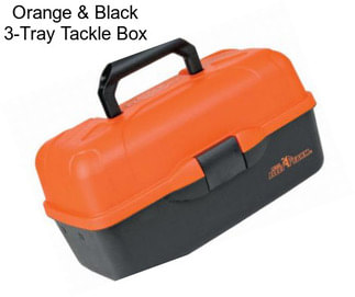 Orange & Black 3-Tray Tackle Box