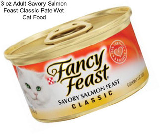3 oz Adult Savory Salmon Feast Classic Pate Wet Cat Food