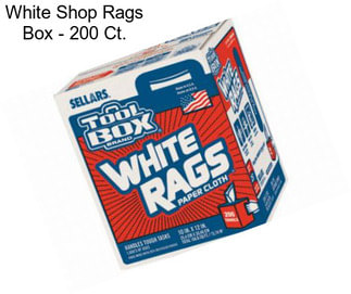 White Shop Rags Box - 200 Ct.