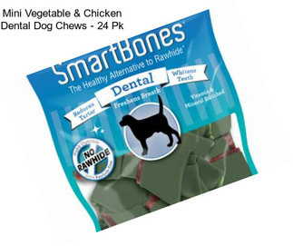 Mini Vegetable & Chicken Dental Dog Chews - 24 Pk