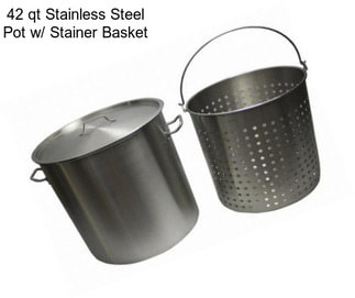 42 qt Stainless Steel Pot w/ Stainer Basket