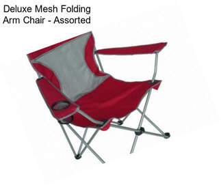 Deluxe Mesh Folding Arm Chair - Assorted