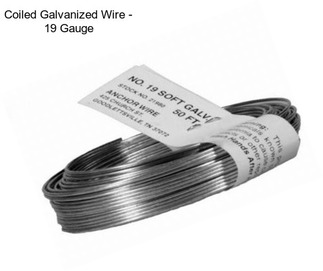 Coiled Galvanized Wire - 19 Gauge