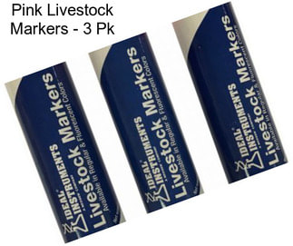 Pink Livestock Markers - 3 Pk