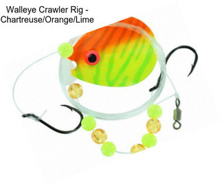 Walleye Crawler Rig - Chartreuse/Orange/Lime