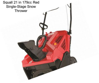 Squall 21 in 179cc Red Single-Stage Snow Thrower