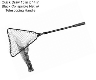 Quick Draw 15 in x 14 in Black Collapsible Net w/ Telescoping Handle