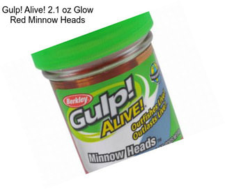 Gulp! Alive! 2.1 oz Glow Red Minnow Heads